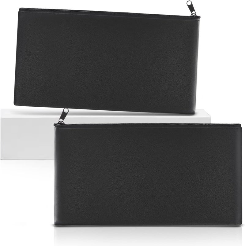 JOOLOKT Money Bags With Zipper,Cash Bag, Check Wallet, Cosmetics,Bank Bag,11x6.1 inch Money Pouch,2 Pieces - Image 1